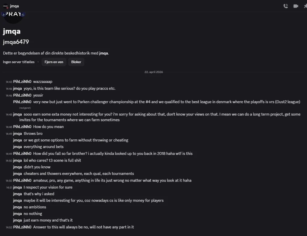 ESIC отстранила бывшего тиммейта Boombl4 jmqa от участия в соревнованиях