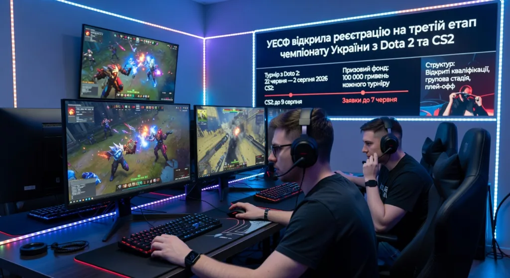 UESF открыла регистрацию на третий этап чемпионата Украины по Dota 2 и CS2