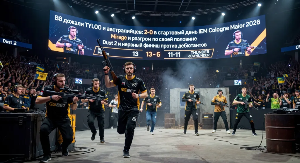 B8 дожали TYLOO и австралийцев: 2-0 в стартовый день IEM Cologne Major 2026