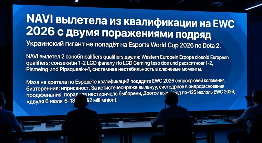NAVI вылетела из квалификации на EWC 2026 с двумя поражениями подряд