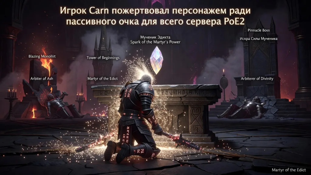 Игрок Carn пожертвовал персонажем ради пассивного очка для всего сервера PoE2
