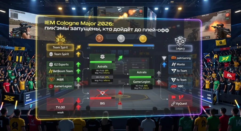 IEM Cologne Major 2026: пик'эмы запущены, кто дойдёт до плей-офф