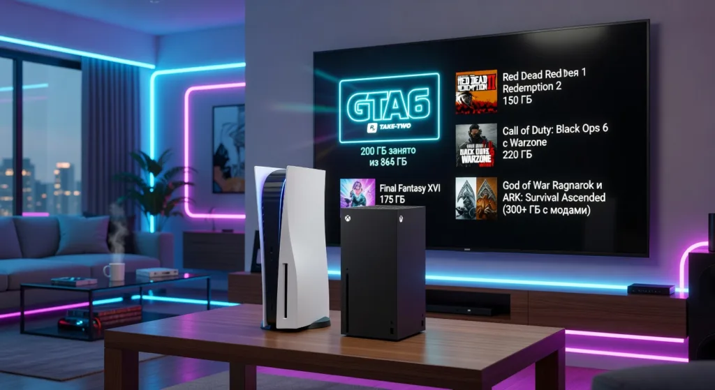 GTA 6 займёт около 200 ГБ: что это значит для вашего консоля