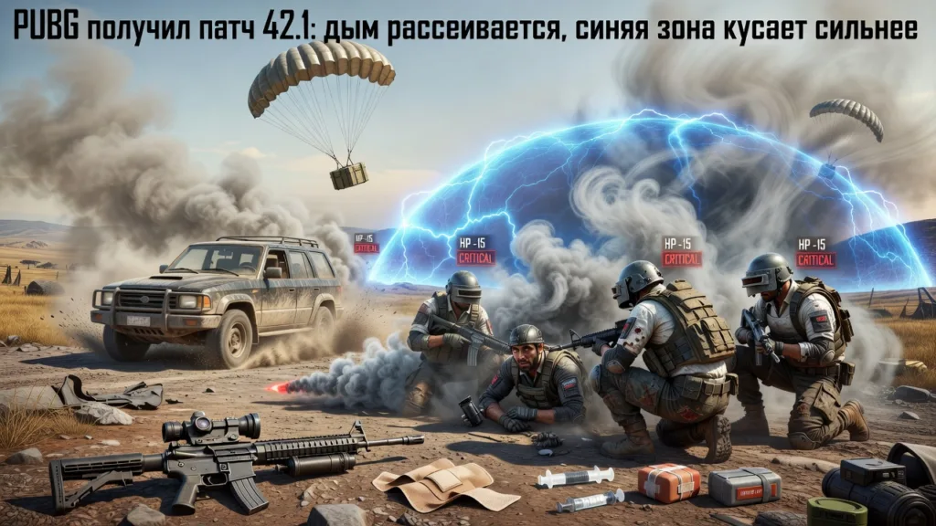 PUBG получил патч 42.1: дым рассеивается, синяя зона кусает сильнее