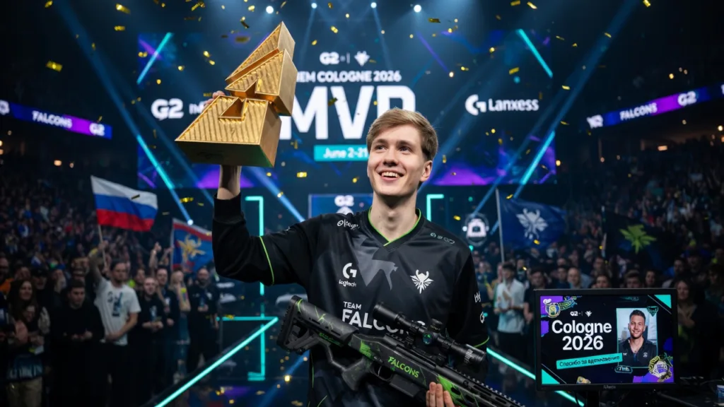 m0NESY взял MVP на IEM Cologne Major 2026 в составе Team Falcons