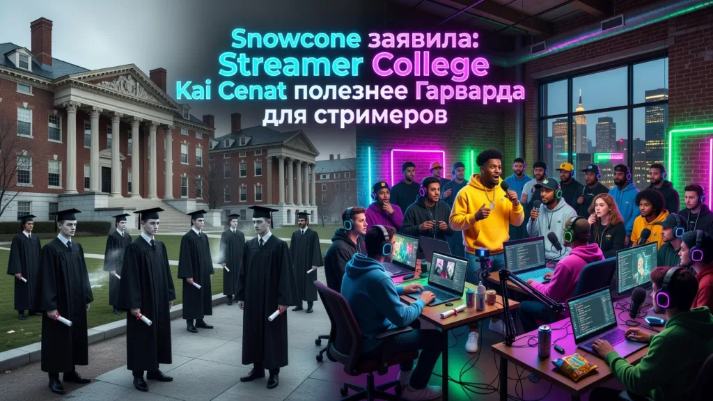 Snowcone заявила: Streamer College Kai Cenat полезнее Гарварда для стримеров