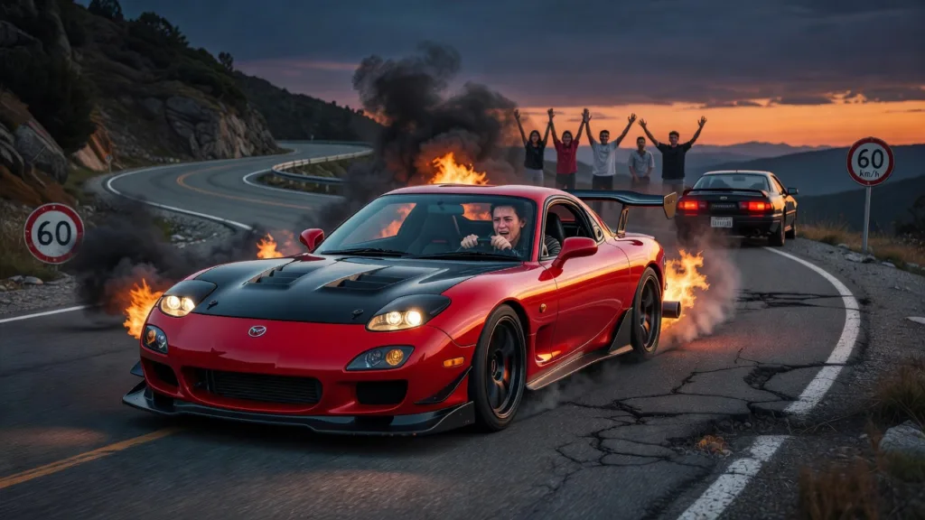 Mazda RX-7 довела до слёз: 550 л.с. на публичных дорогах