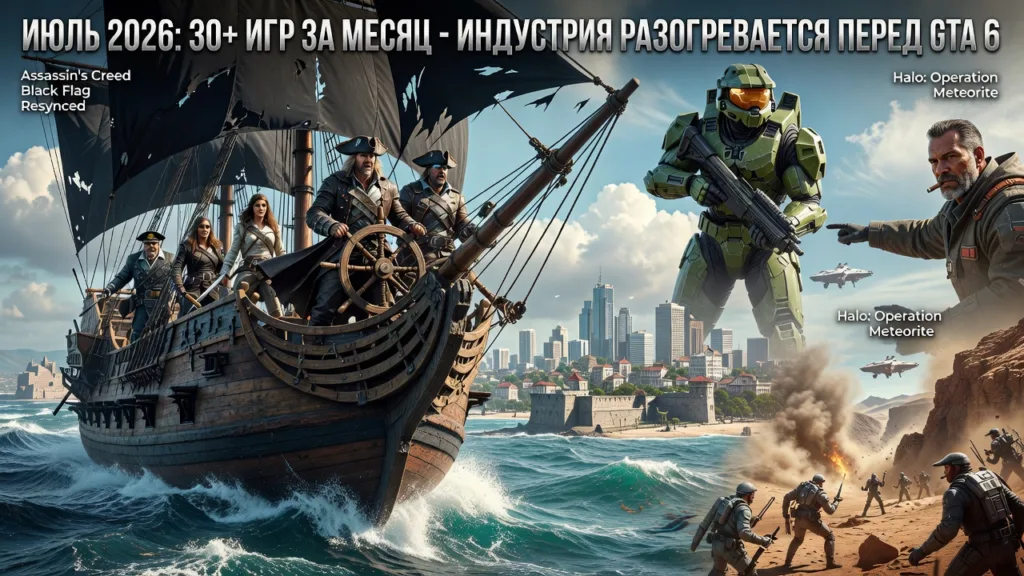 Июль 2026: 30+ игр за месяц - индустрия разогревается перед GTA 6
