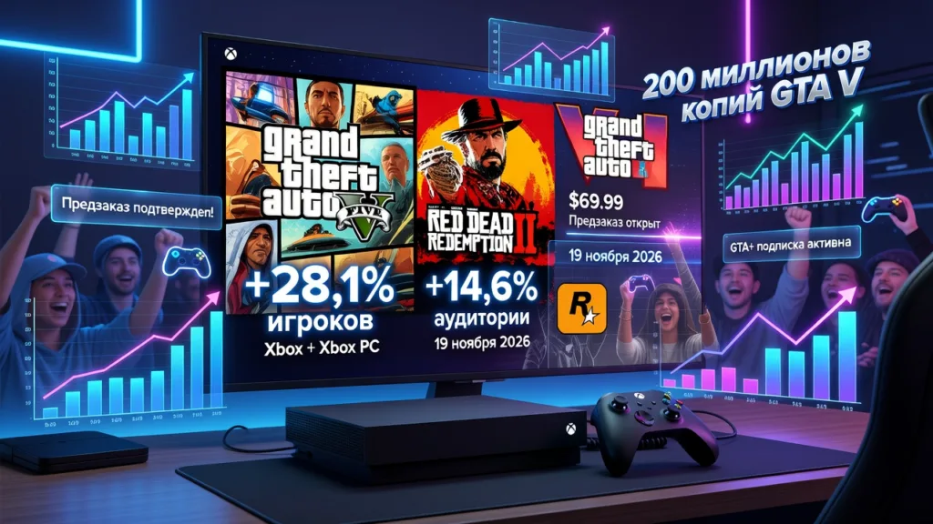 Анонсы GTA VI подняли аудиторию GTA V на Xbox на 28%