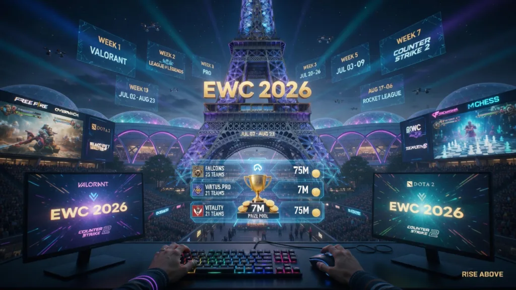 EWC 2026 пройдёт в Париже: 25 дисциплин и $75 млн призовых