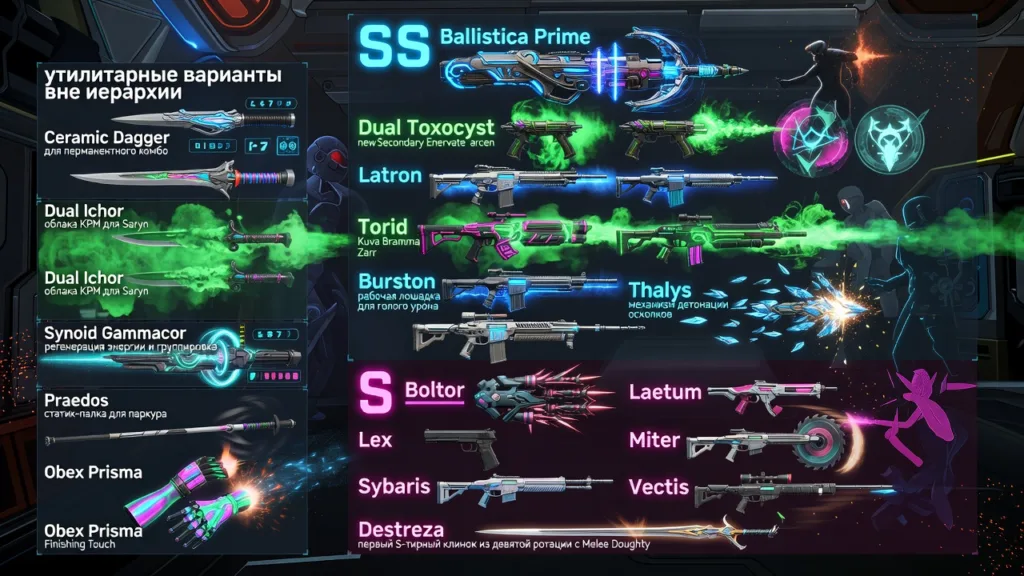 В Warframe составили новый рейтинг всех 53 инкарнон-оружий