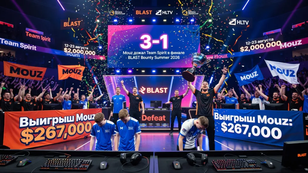 Mouz дожал Team Spirit в финале BLAST Bounty Summer 2026