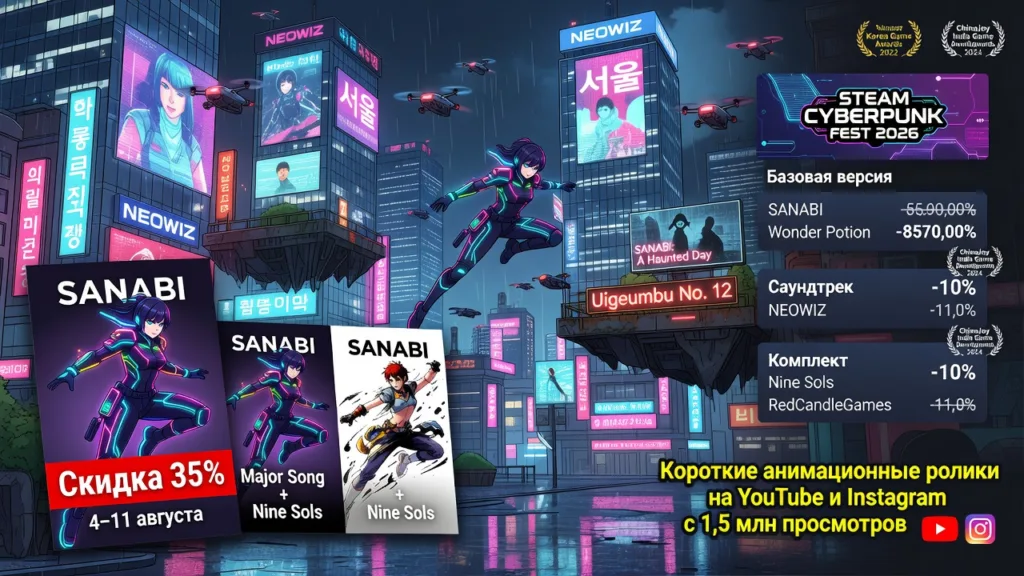 NEOWIZ снизила цену SANABI на 35% к Steam Cyberpunk Fest 2026