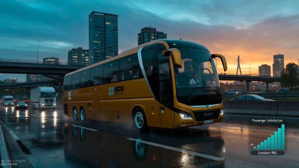 SCS Software показала автобус MAN Lion's Coach в деле в новом дневнике Euro Truck Simulator 2