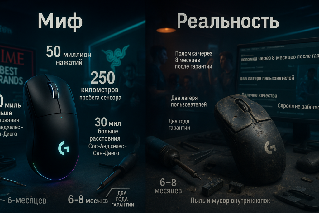 Мыши Logitech на 155 миль ресурса: миф или реальность