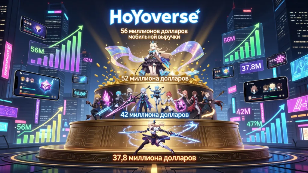 HoYoverse заняла весь пьедестал гача-рынка в июле