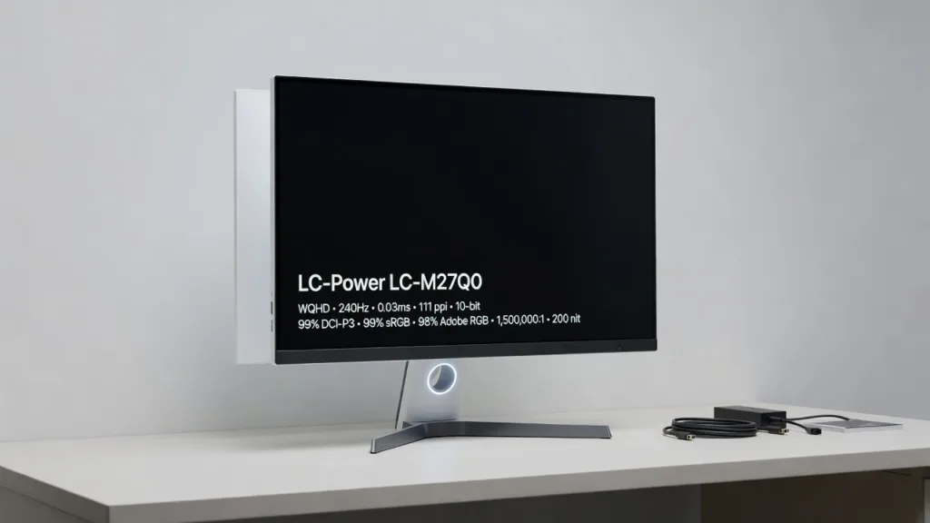 LC-Power выпустила белый QD-OLED монитор LC-M27QO за скромные деньги
