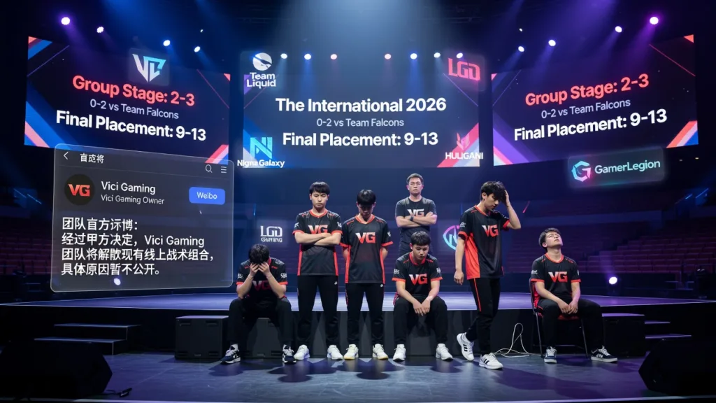 Vici Gaming распустили состав сразу после вылета с TI 2026