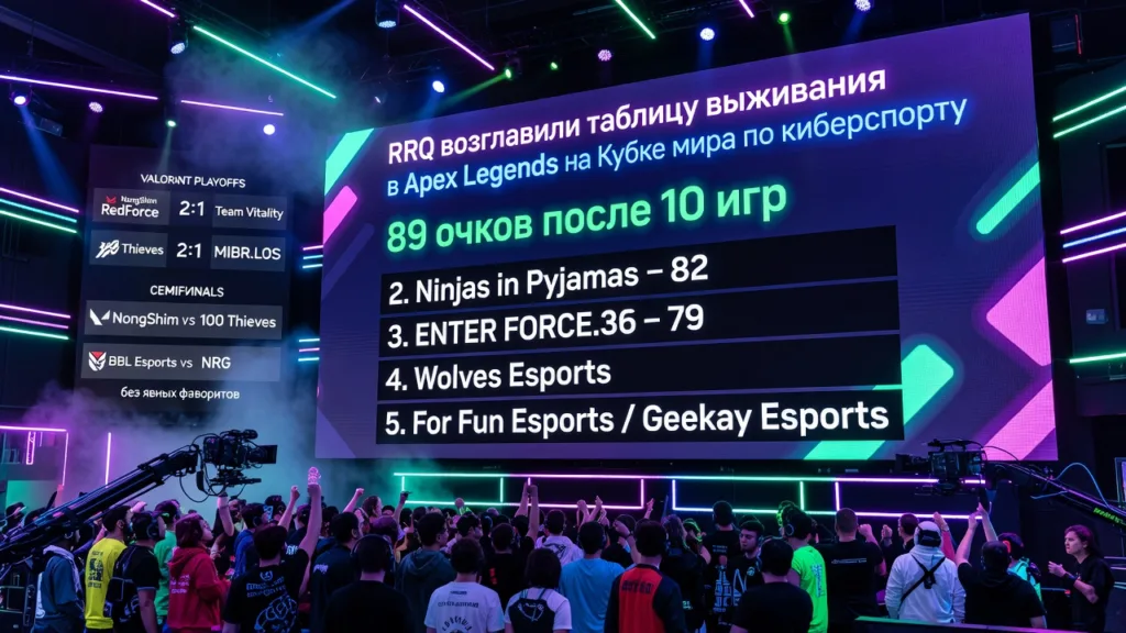 RRQ возглавили таблицу выживания в Apex Legends на Кубке мира по киберспорту