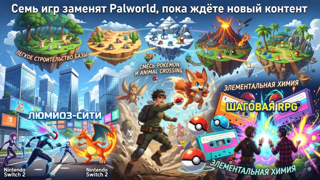 Семь игр заменят Palworld, пока ждёте новый контент