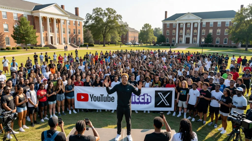 Millions of viewers around the world got a glimpse of Conway this summer as internet personality Kai Cenat brought his rapidly growing Streamer University to Hendrix College.