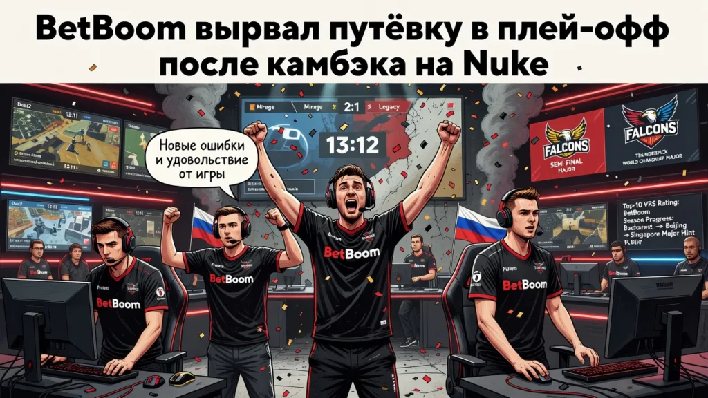 BetBoom вырвал путёвку в плей-офф после камбэка на Nuke