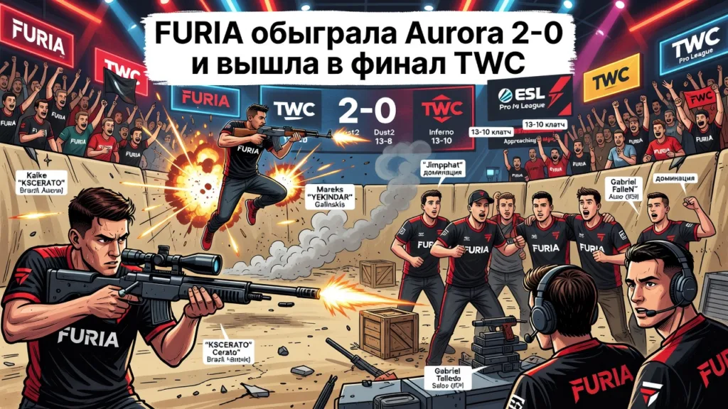 FURIA обыграла Aurora 2-0 и вышла в финал TWC
