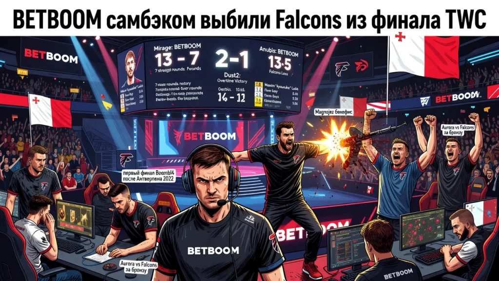 BETBOOM camбэком выбили Falcons из финала TWC