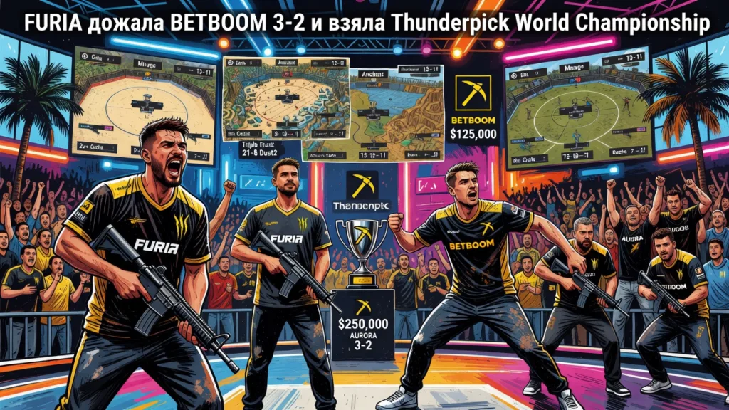 FURIA дожала BETBOOM 3-2 и взяла Thunderpick World Championship