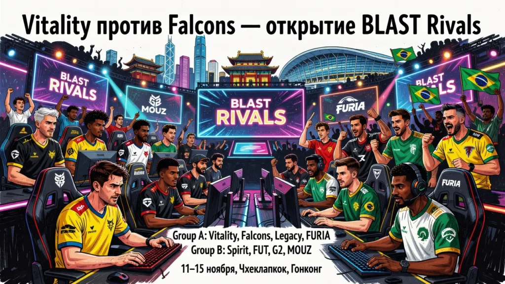 Vitality откроют группу против Falcons на BLAST Rivals