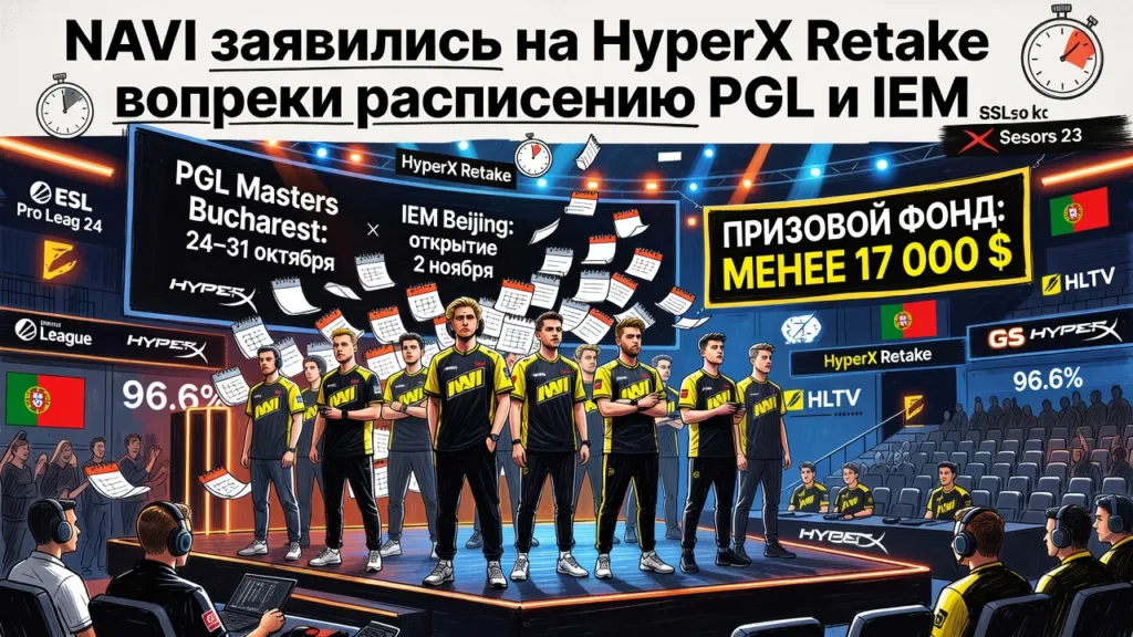 NAVI заявились на HyperX Retake вопреки расписанию PGL и IEM