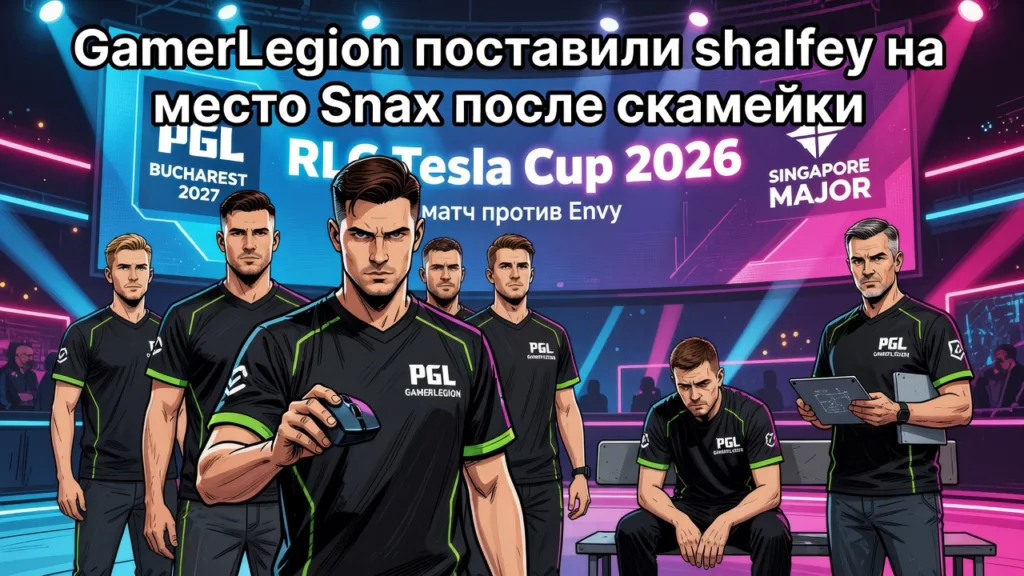GamerLegion поставили shalfey на место Snax после скамейки