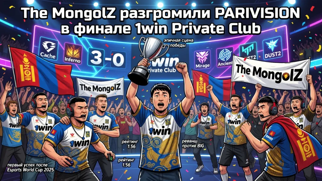 The MongolZ разгромили PARIVISION в финале 1win Private Club