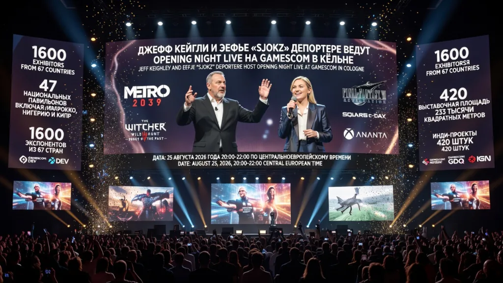 Кейгли анонсировал шоу Opening Night Live на Gamescom