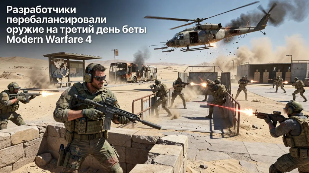 Разработчики перебалансировали оружие на третий день беты Modern Warfare 4