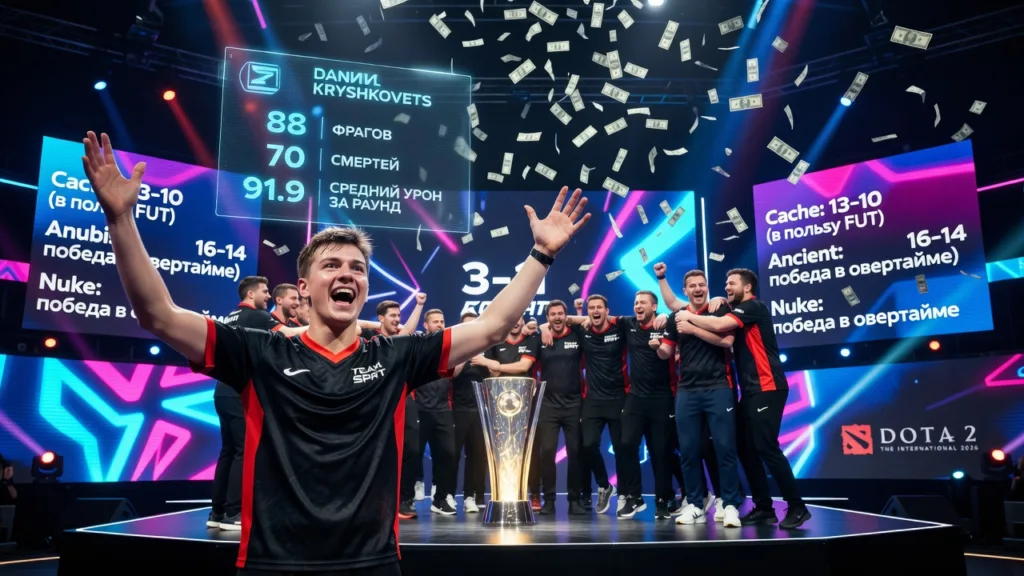 Team Spirit дожала FUT в финале EWC 2026 по CS2