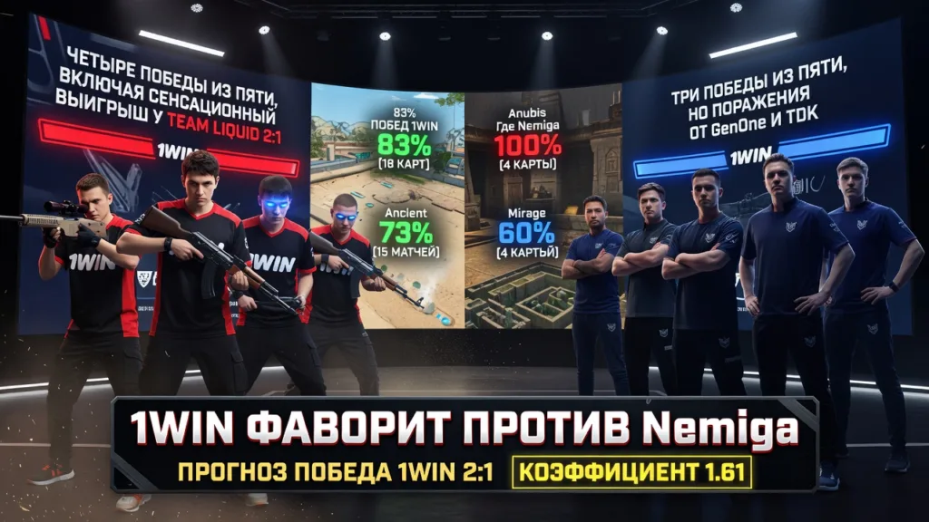 1WIN взяли четыре победы из пяти и встретят Nemiga фаворитом