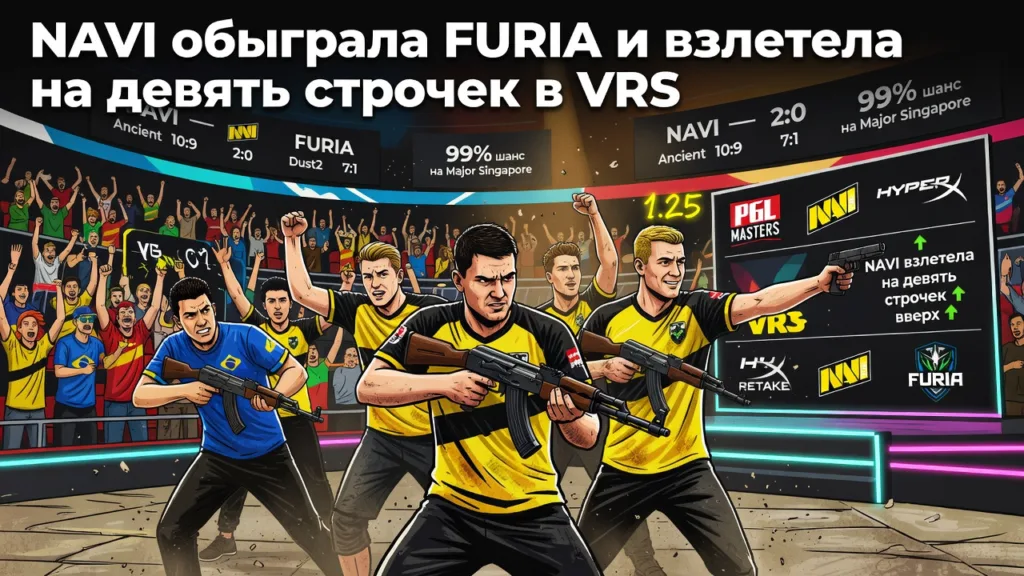 NAVI обыграла FURIA и взлетела на девять строчек в VRS