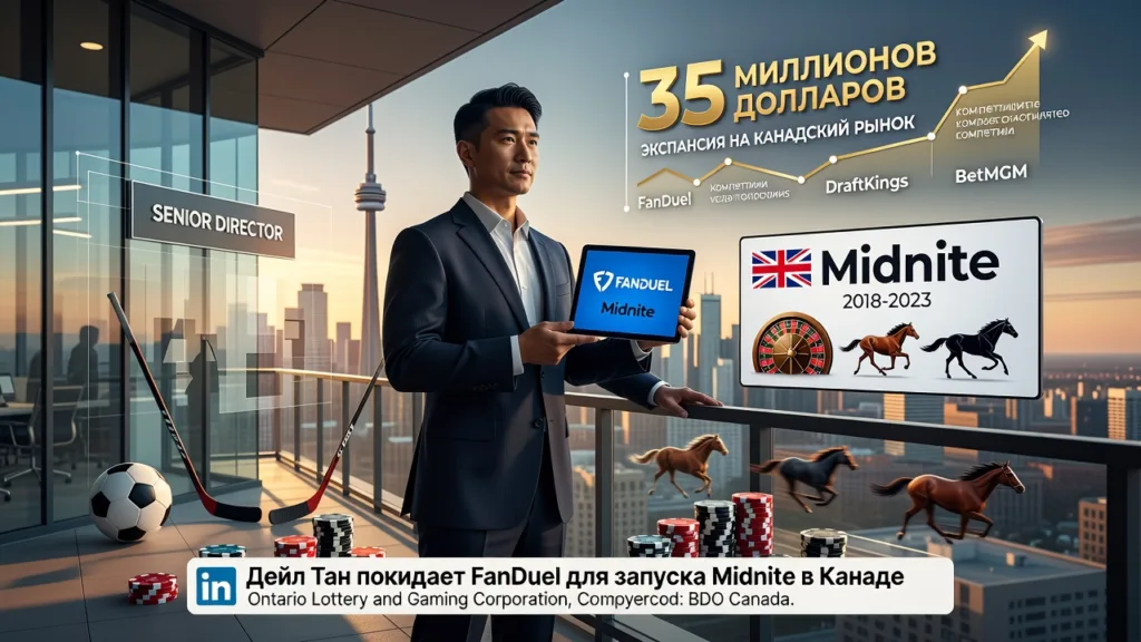 Дейл Тан покидает FanDuel ради запуска Midnite в Канаде