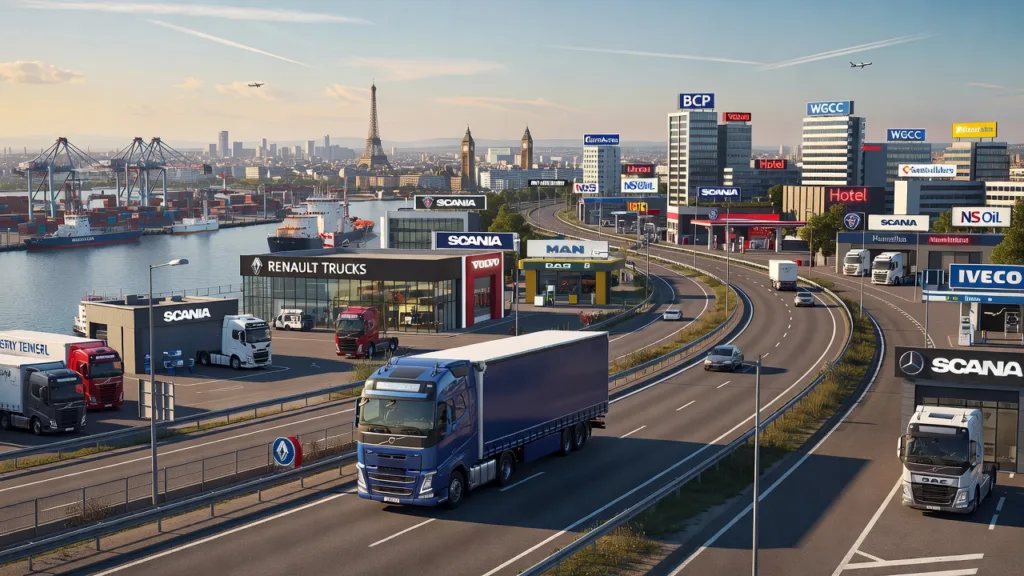 Euro Truck Simulator 2 собрала более 300 городов Европы