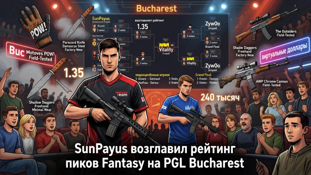 SunPayus возглавил рейтинг пиков Fantasy на PGL Bucharest