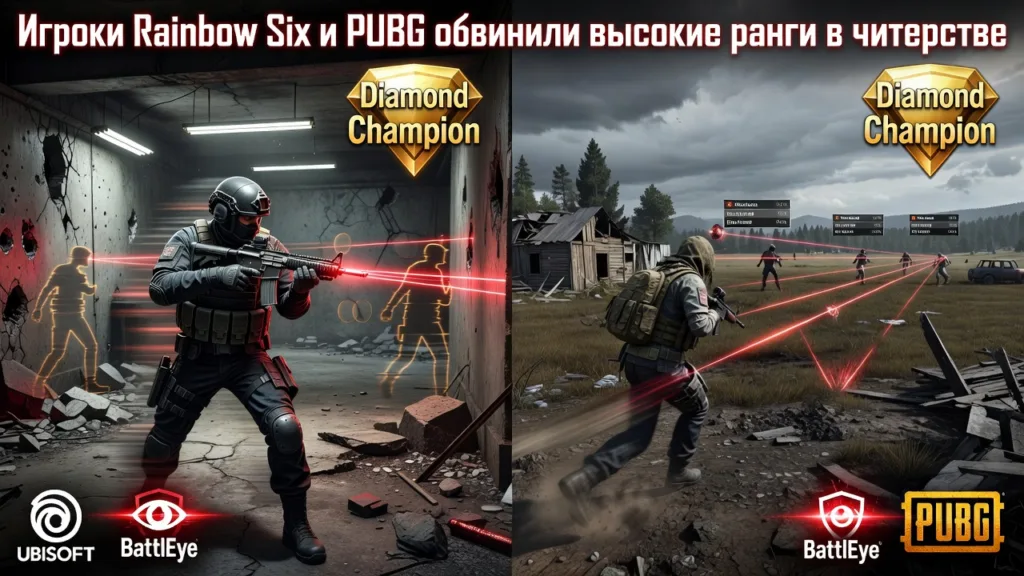 Игроки Rainbow Six и PUBG обвинили высокие ранги в читерстве