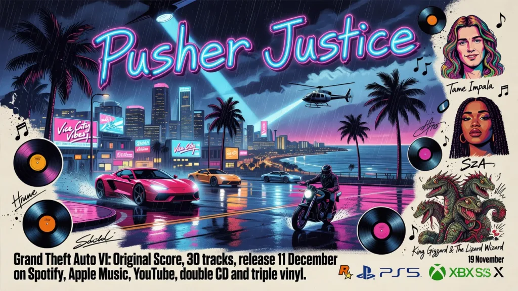 Rockstar выпустила трек Pusher из саундтрека GTA VI