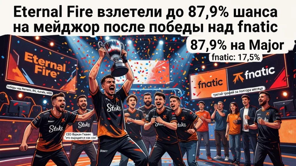 Eternal Fire взлетели до 87,9% шанса на мейджор после победы над fnatic