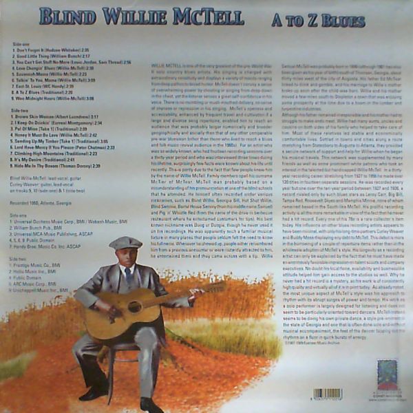 McTell Willie Blind — A to Z blues