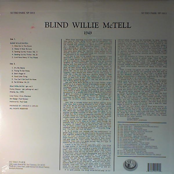 McTell Willie Blind — Trying to get home