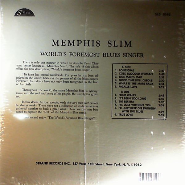 Slim Memphis — World's Foremost Blues Singer