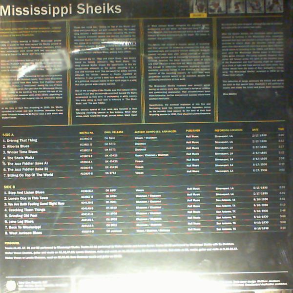 Mississippi Sheiks — Complete Recorded Works Presented In Chronological Order, Vol. 1