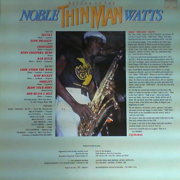 Noble "Thin Man" Watts — Return Of The Thin Man