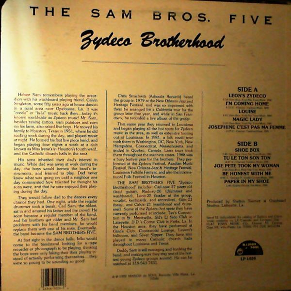 Sam Brothers Five (Sam Bros. Five) — Zydeco Brotherhood